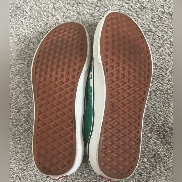 Green Checkered Slip On Vans - Picture 5 of 6